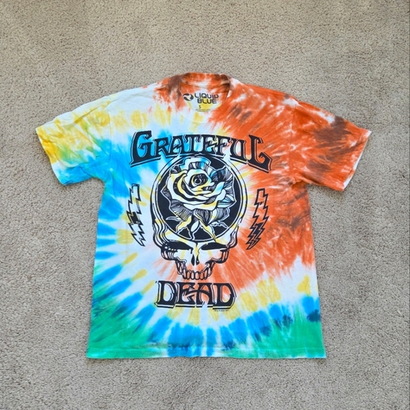 Liquid Blue Grateful Dead Tie Dye Tee Small - Picture 1 of 3